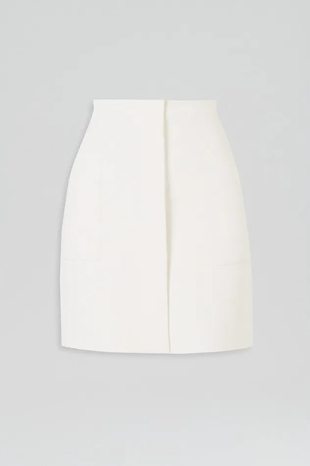 CREPE KNIT POCKET MINI SKIRT CREAM Women Skirts Scanlan Theodore