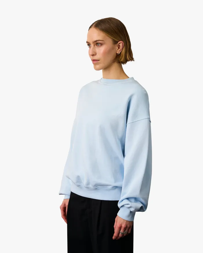 Crewneck Sweatshirts Colorfulstandard Women Organic Oversized Crew 8211 Sapphire Blue
