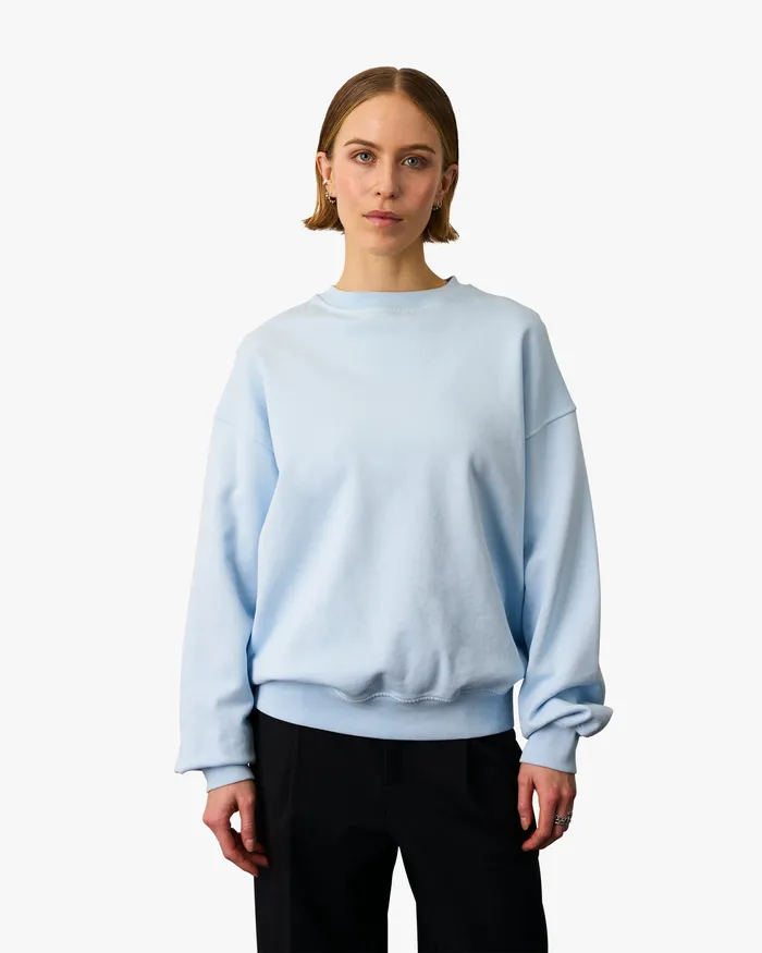 Crewneck Sweatshirts Colorfulstandard Women Organic Oversized Crew 8211 Sapphire Blue