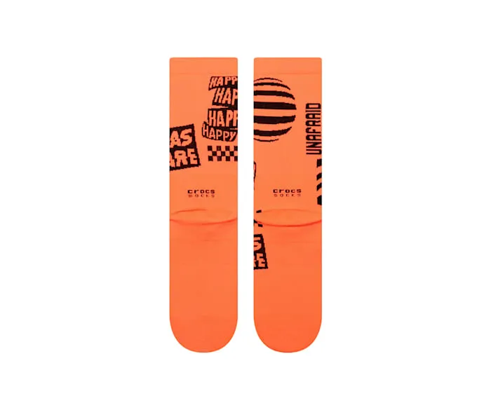 CrocsSocks Unafraid Crew Persimmon MenWomen Crocs Socks