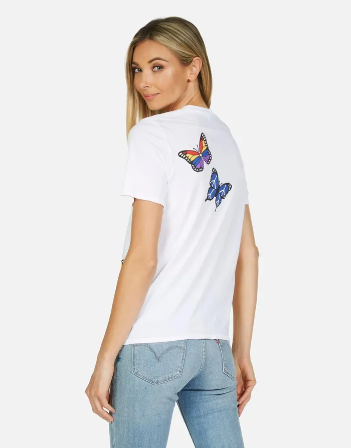 Croft Butterfly White Women039s Lauren Moshi Short Sleeve