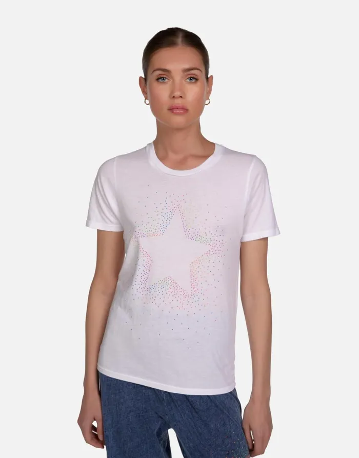 Croft Neon Stud Starburst White Women039s Lauren Moshi Short Sleeve
