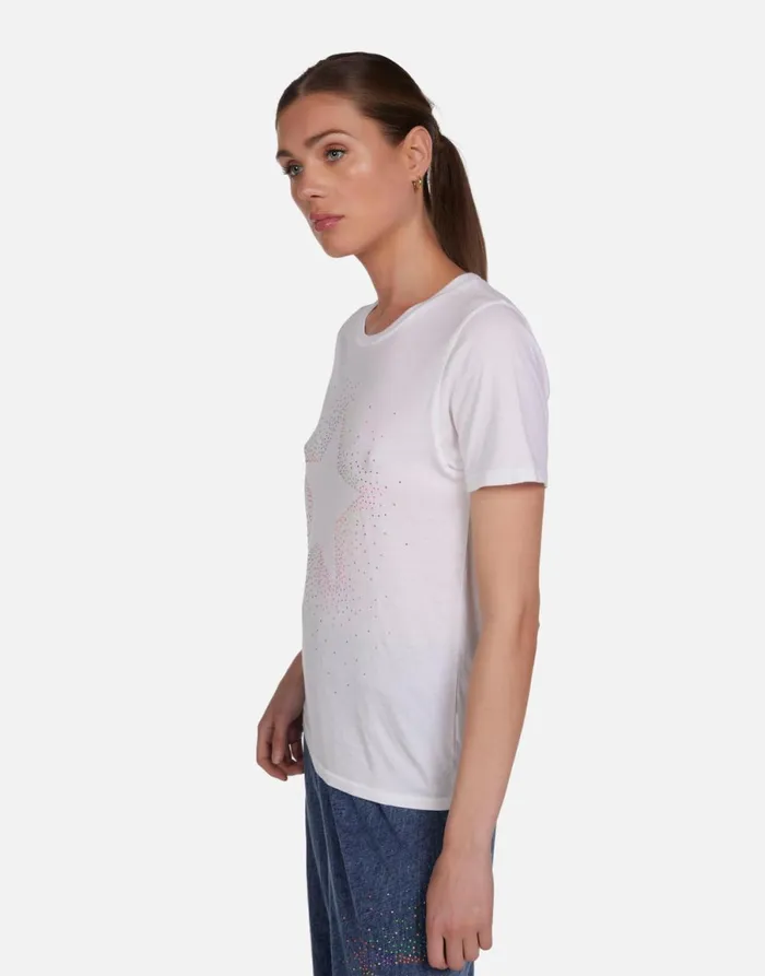 Croft Neon Stud Starburst White Women039s Lauren Moshi Short Sleeve