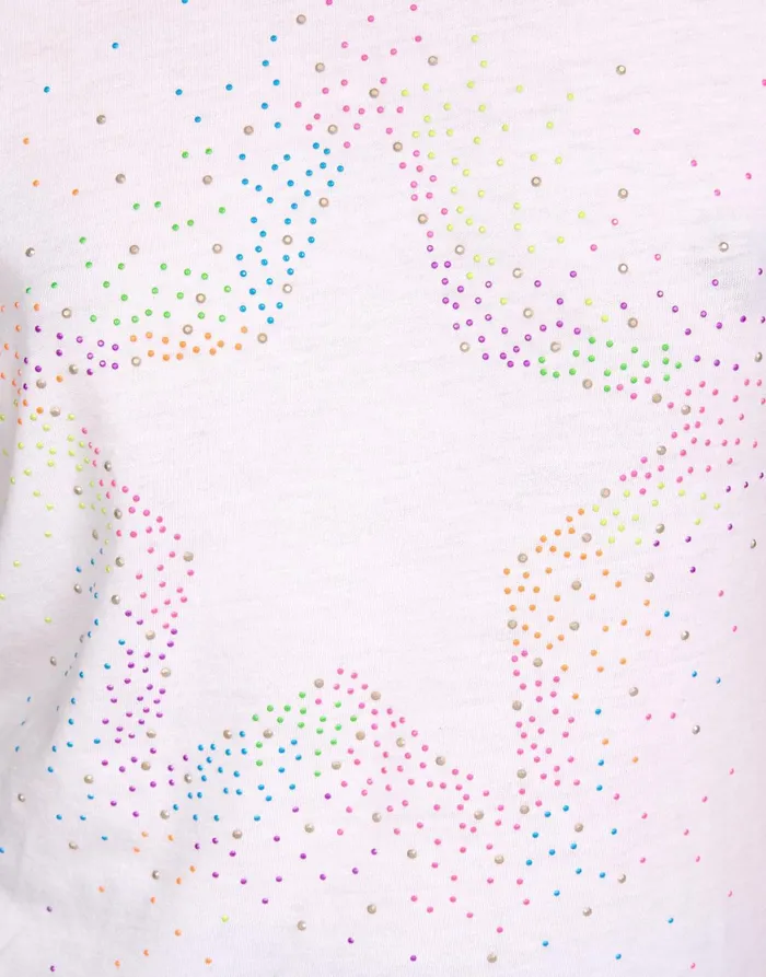 Croft Neon Stud Starburst White Women039s Lauren Moshi Short Sleeve