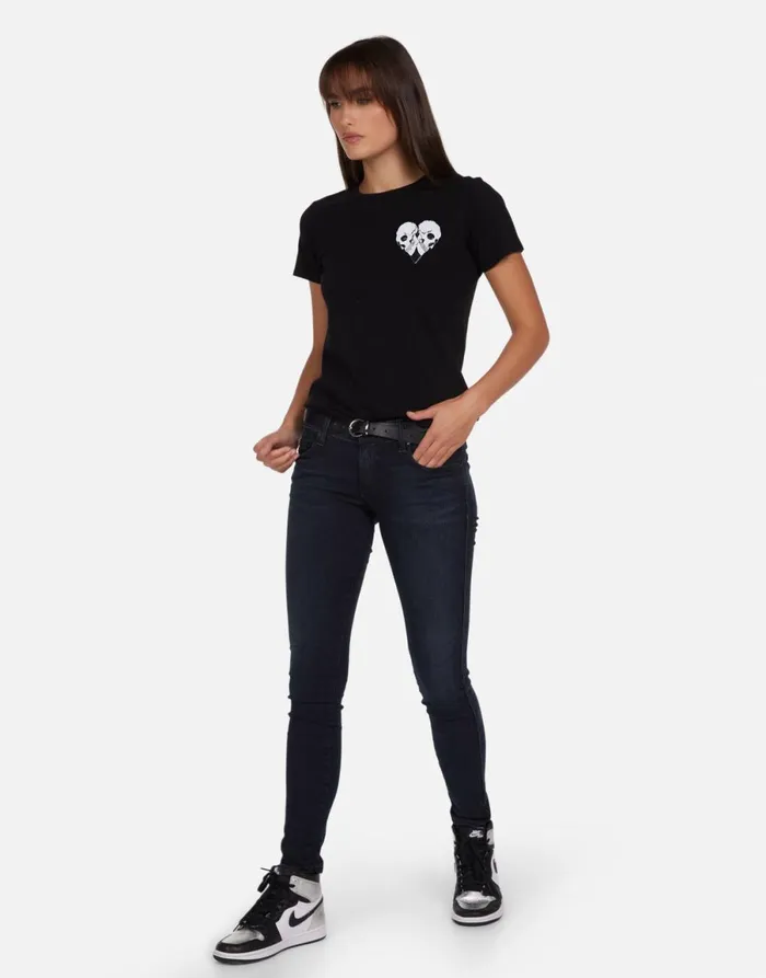 Croft Skull Heart Black Women039s Lauren Moshi Short Sleeve
