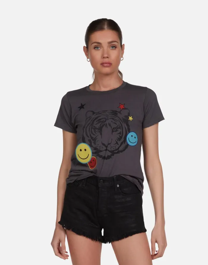 Croft Vintage Tiger Elements Light Onyx Women039s Lauren Moshi Short Sleeve