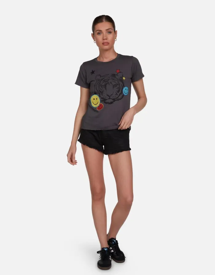 Croft Vintage Tiger Elements Light Onyx Women039s Lauren Moshi Short Sleeve