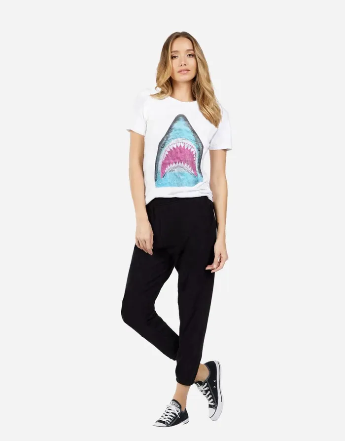 Croft X Crystal Shark White Women039s Lauren Moshi Short Sleeve
