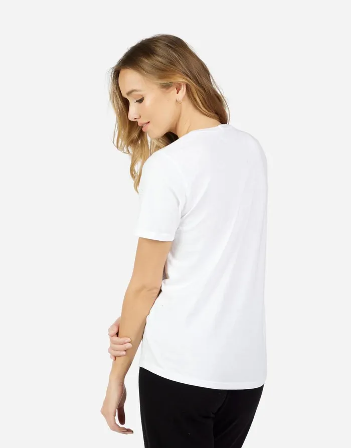Croft X Crystal Shark White Women039s Lauren Moshi Short Sleeve