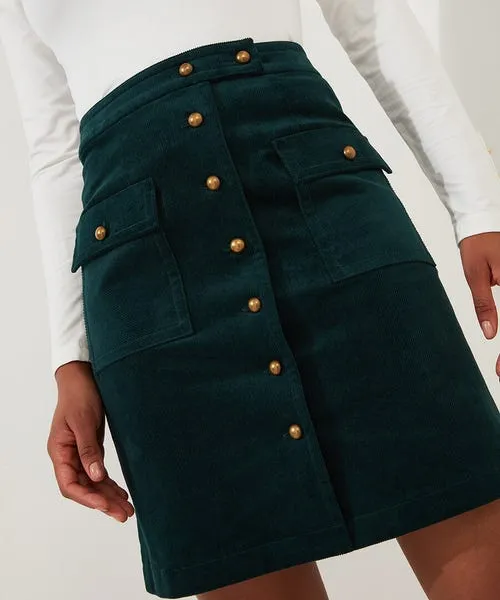 Curiously Cord Skirt Forest Green Skirts Joebrowns Apparel