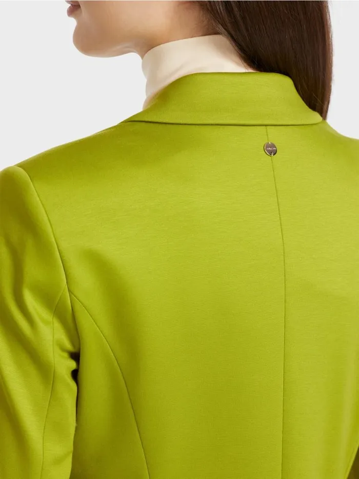 Damen Marc Cain Blazer Taillierter Blazer Mit Schmalem Revers Bright Olive Green