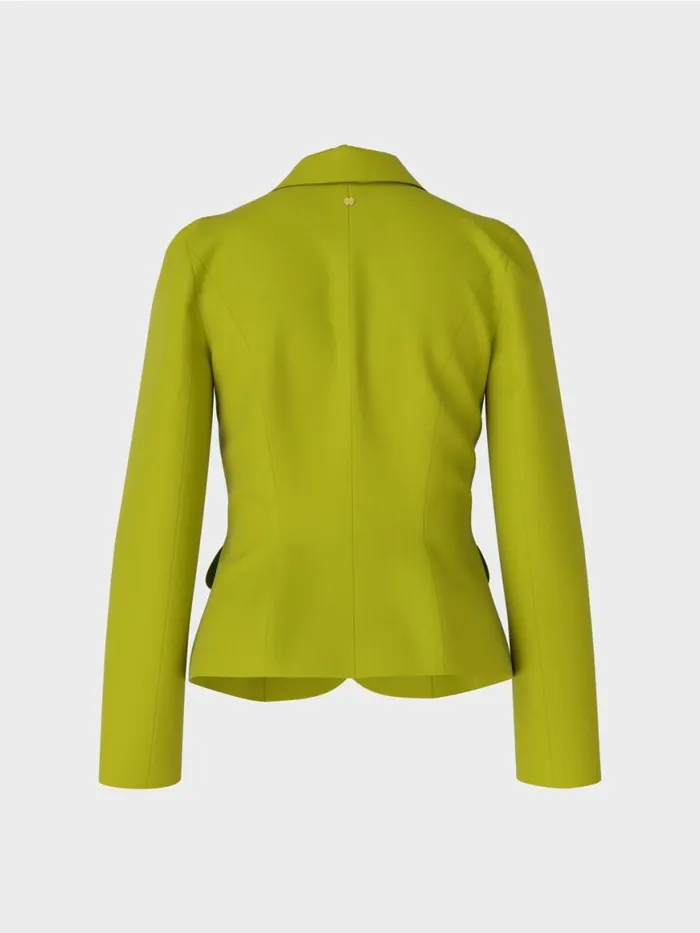 Damen Marc Cain Blazer Taillierter Blazer Mit Schmalem Revers Bright Olive Green