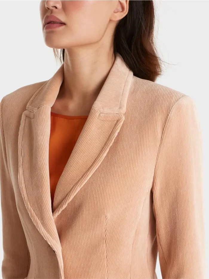 Damen Marc Cain Blazer Trendiger Kordblazer Sandy Beige