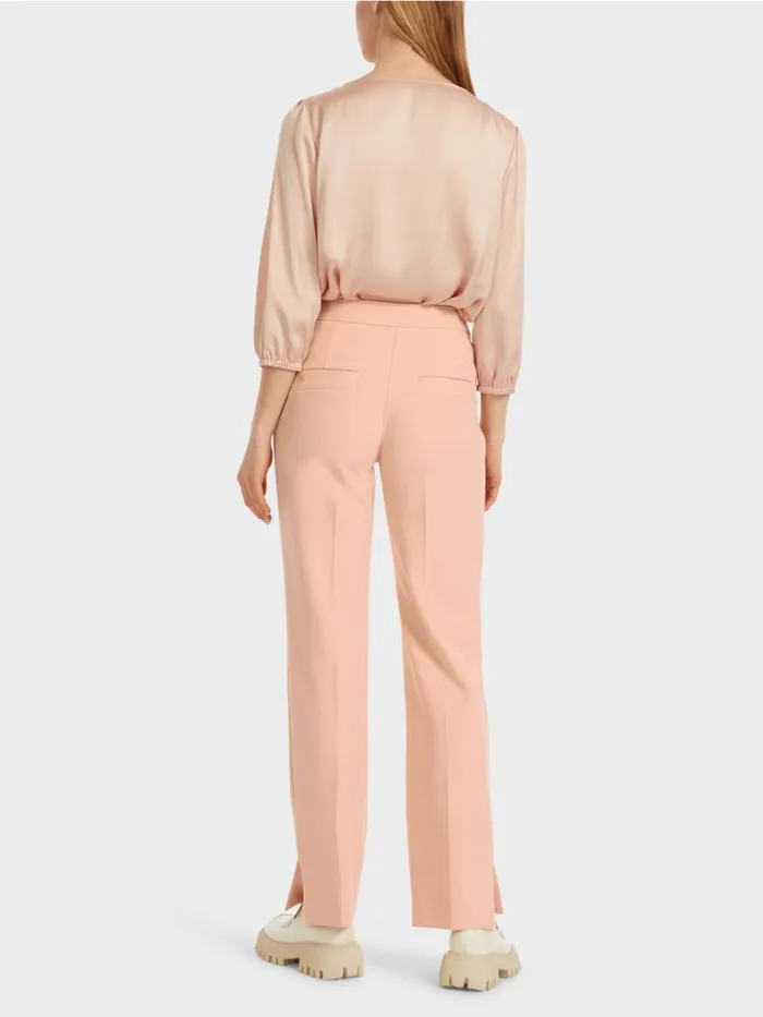 Damen Marc Cain Hosen StretchPants FENDOU Mit Bgelfalte Sandy Beige