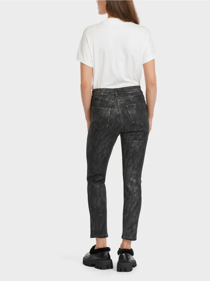 Damen Marc Cain Jeans Jeans SILEA In SnakeOptik Anthrazit