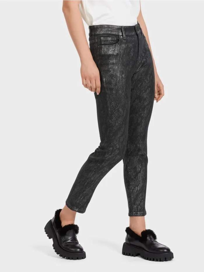 Damen Marc Cain Jeans Jeans SILEA In SnakeOptik Anthrazit