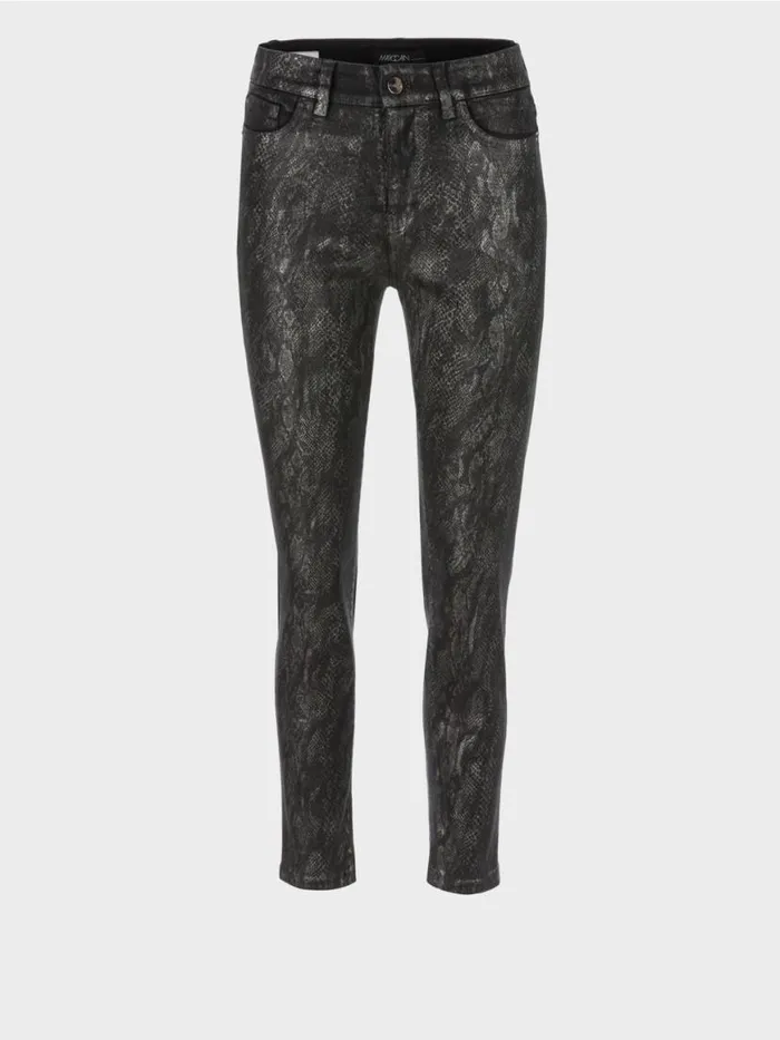 Damen Marc Cain Jeans Jeans SILEA In SnakeOptik Anthrazit