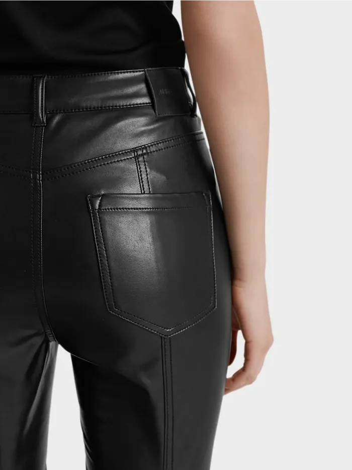 Damen Marc Cain Jeans Rhrenhose Aus Kunstleder Black