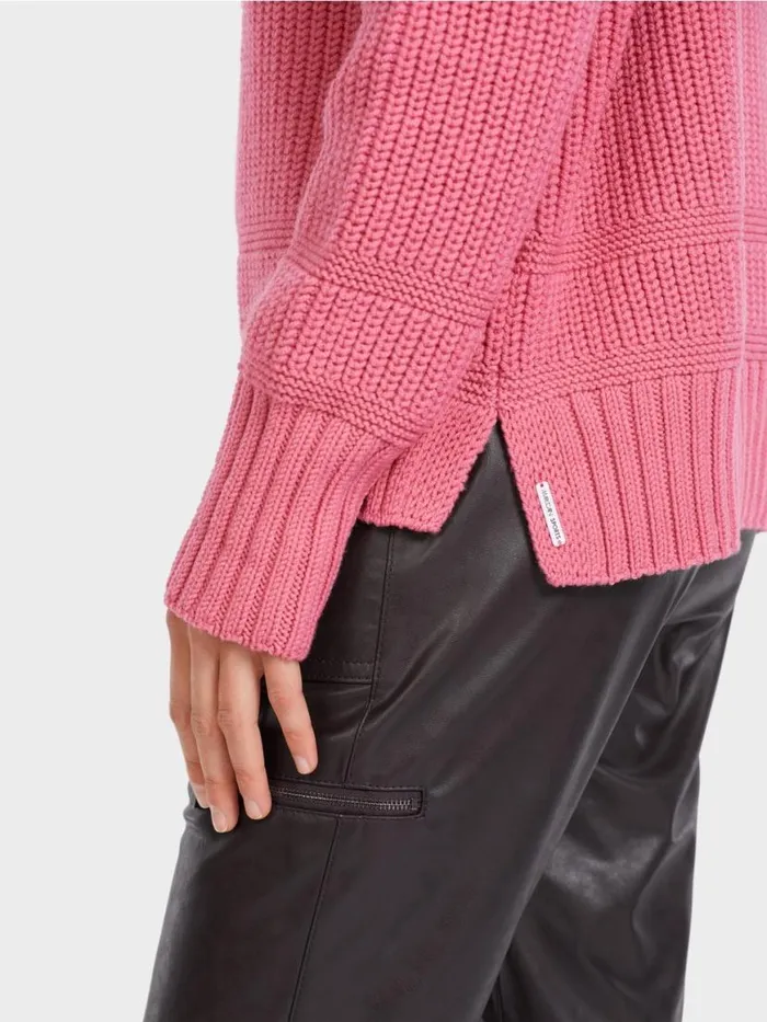 Damen Marc Cain Pullover and Sweatshirts In Deutschland Gestrickter Pullover Bright Orchid
