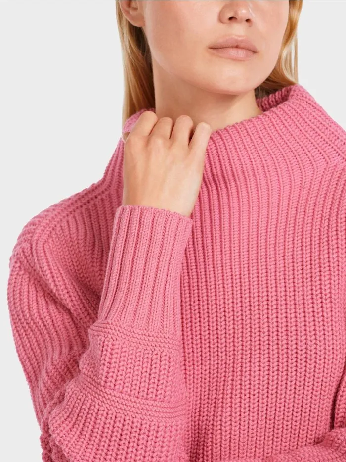 Damen Marc Cain Pullover and Sweatshirts In Deutschland Gestrickter Pullover Bright Orchid