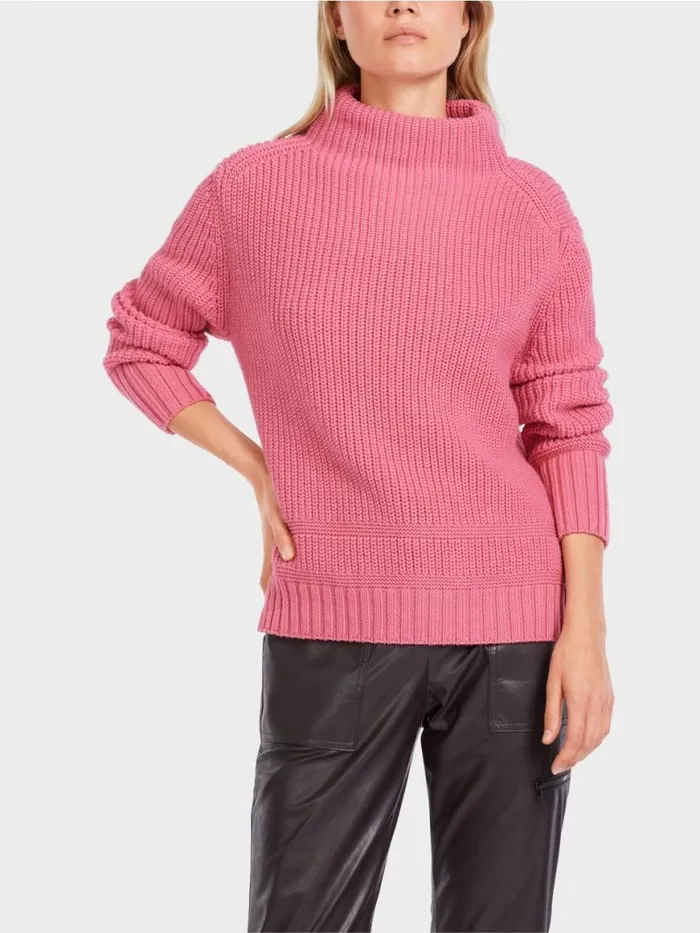 Damen Marc Cain Pullover and Sweatshirts In Deutschland Gestrickter Pullover Bright Orchid