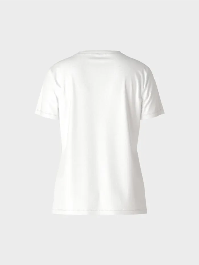 Damen Marc Cain Shirts and Tops TShirt Mit VogelApplikation White