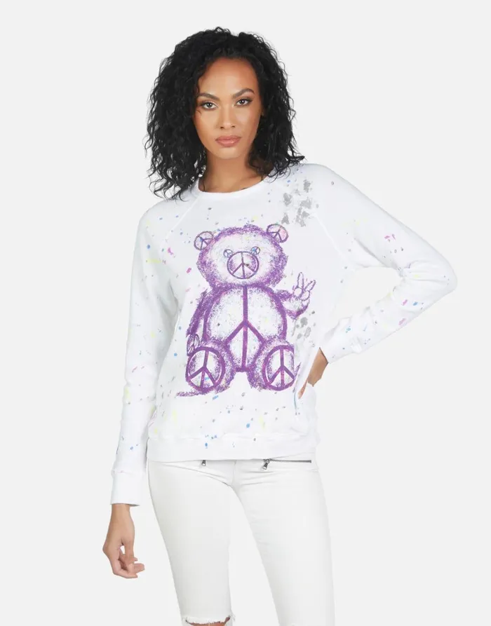Darby Peace Teddy Punk Stain Women039s Lauren Moshi Long Sleeve