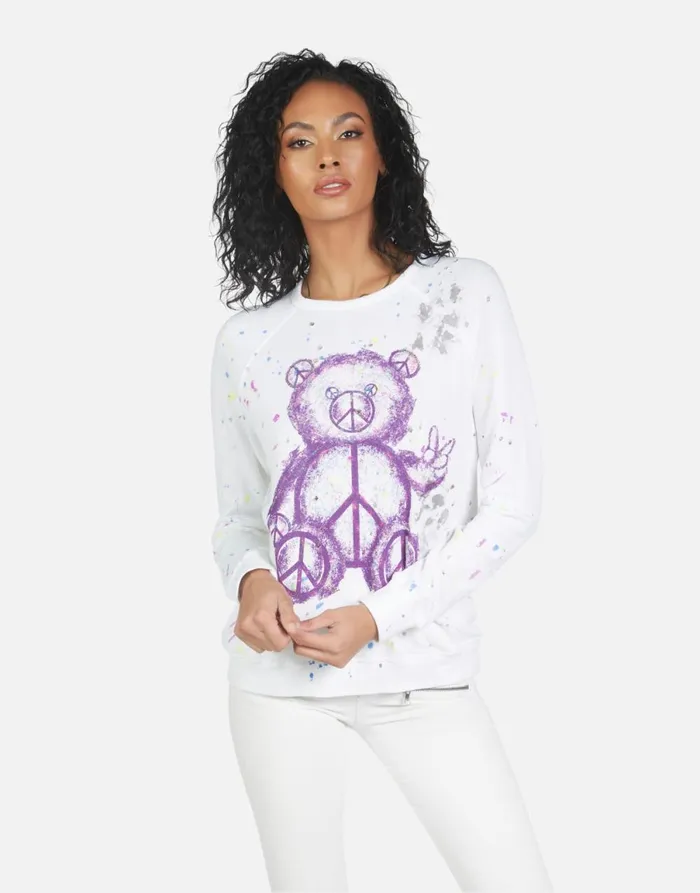 Darby Peace Teddy Punk Stain Women039s Lauren Moshi Long Sleeve