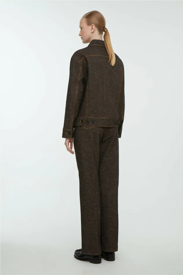 Denim Freesia Jacket in Black and Brown Denim Emilia Wickstead Women