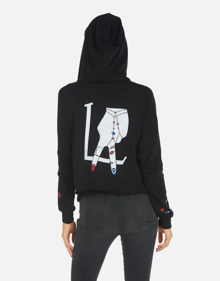 Destiny LA Hand Elements Black Women039s Lauren Moshi Hoodies