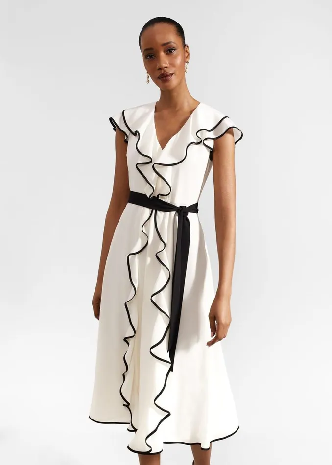 Dresses and Jumpsuits Women HOBBS Arwen Silk Dress Cream Black