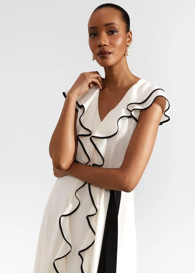 Dresses and Jumpsuits Women HOBBS Arwen Silk Dress Cream Black