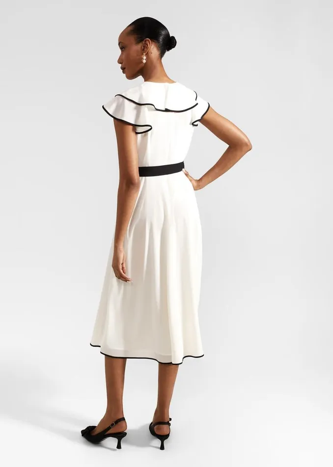 Dresses and Jumpsuits Women HOBBS Arwen Silk Dress Cream Black