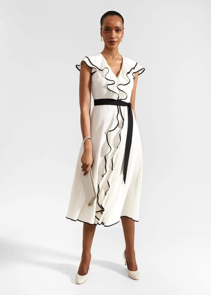 Dresses and Jumpsuits Women HOBBS Arwen Silk Dress Cream Black