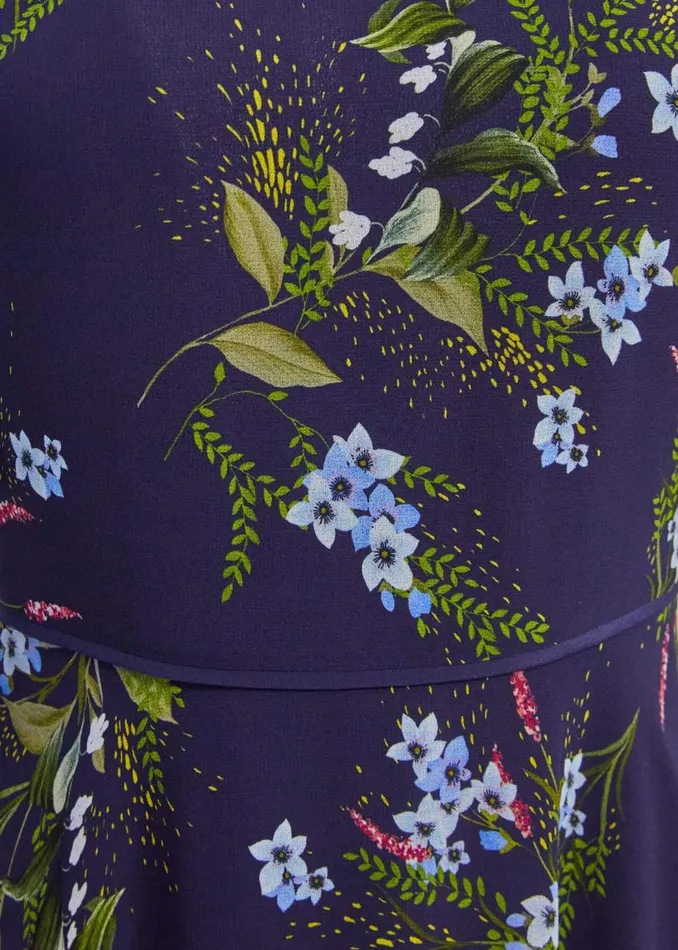 Dresses and Jumpsuits Women HOBBS Callie Midi Dress Navy Multi