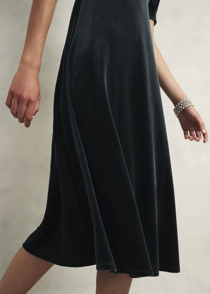 Dresses and Jumpsuits Women HOBBS Dormer Velvet Dress Evergreen
