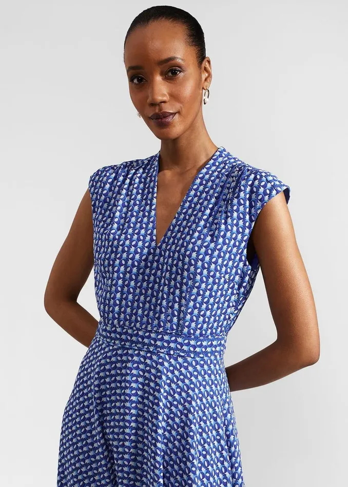 Dresses and Jumpsuits Women HOBBS Hailey Midi Dress Blue Multi