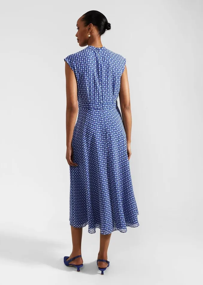 Dresses and Jumpsuits Women HOBBS Hailey Midi Dress Blue Multi