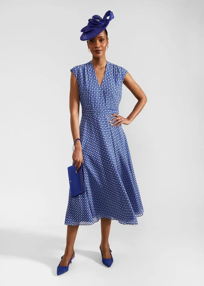 Dresses and Jumpsuits Women HOBBS Hailey Midi Dress Blue Multi