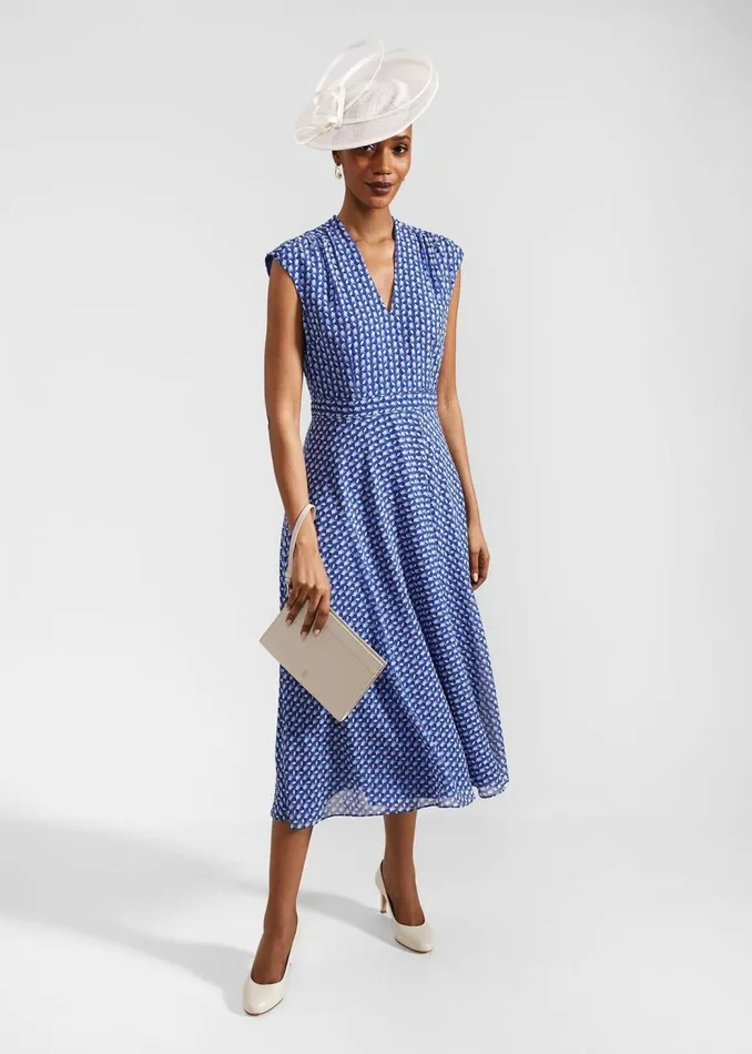 Dresses and Jumpsuits Women HOBBS Hailey Midi Dress Blue Multi