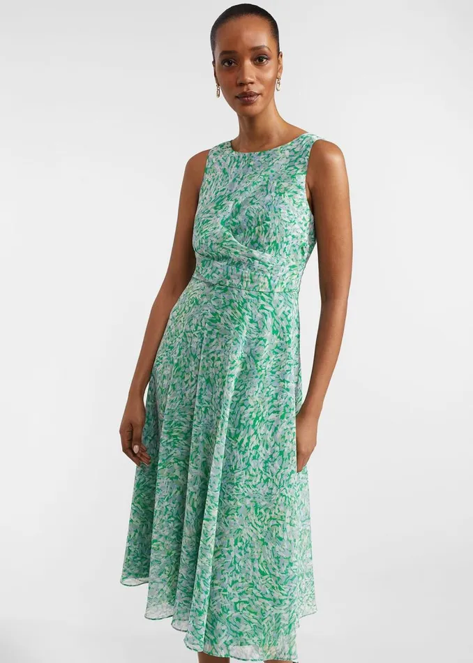 Dresses and Jumpsuits Women HOBBS Jess Fit And Flare Dress Green Multi