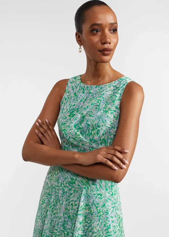 Dresses and Jumpsuits Women HOBBS Jess Fit And Flare Dress Green Multi