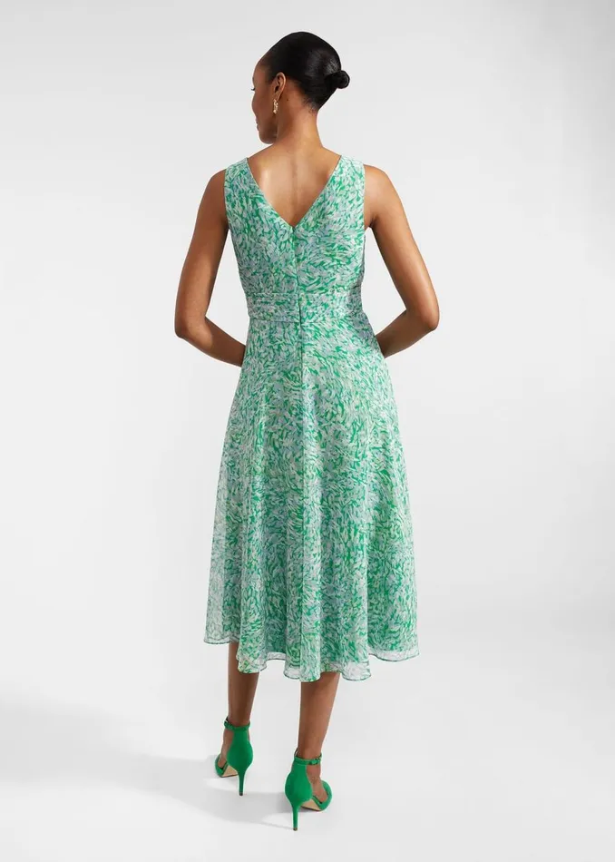 Dresses and Jumpsuits Women HOBBS Jess Fit And Flare Dress Green Multi