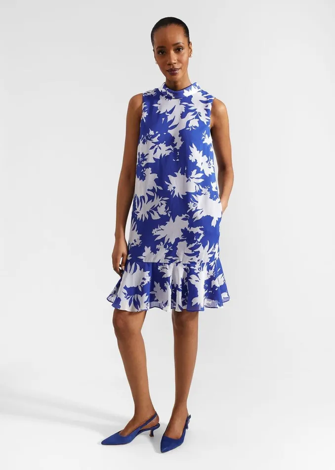Dresses and Jumpsuits Women HOBBS Madeline Dress Blue Ivory