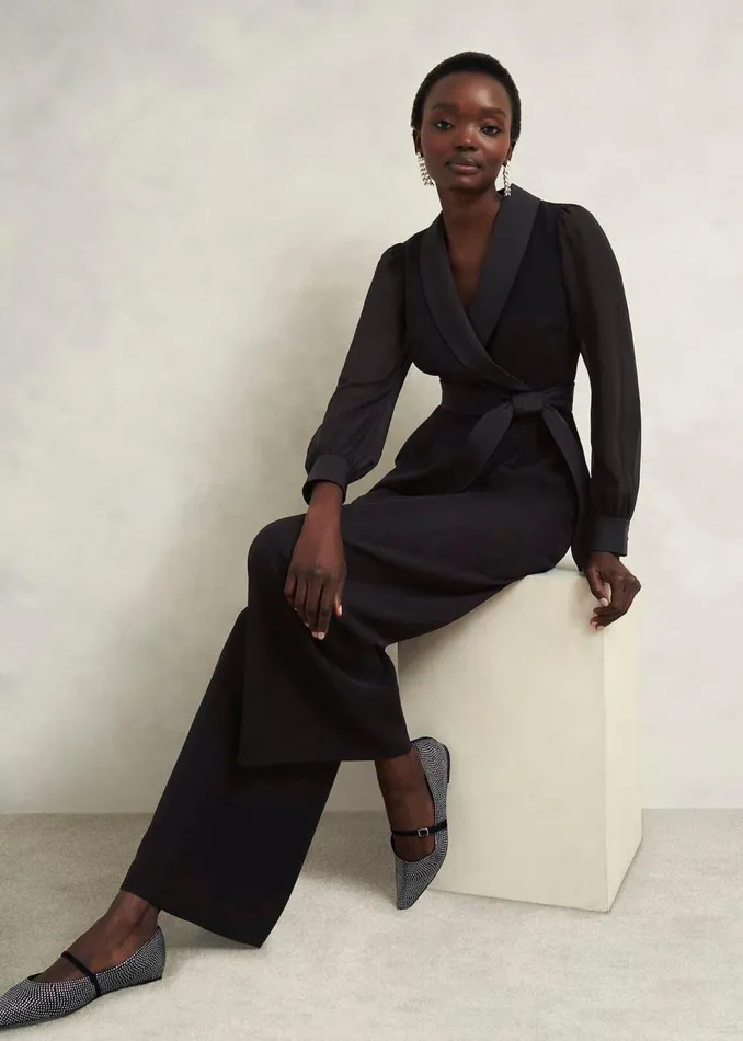 Dresses and Jumpsuits Women HOBBS Maia Sleeved Jumpsuit Hobbs Black