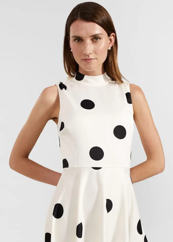 Dresses and Jumpsuits Women HOBBS Mia Spot Dress Cream Black