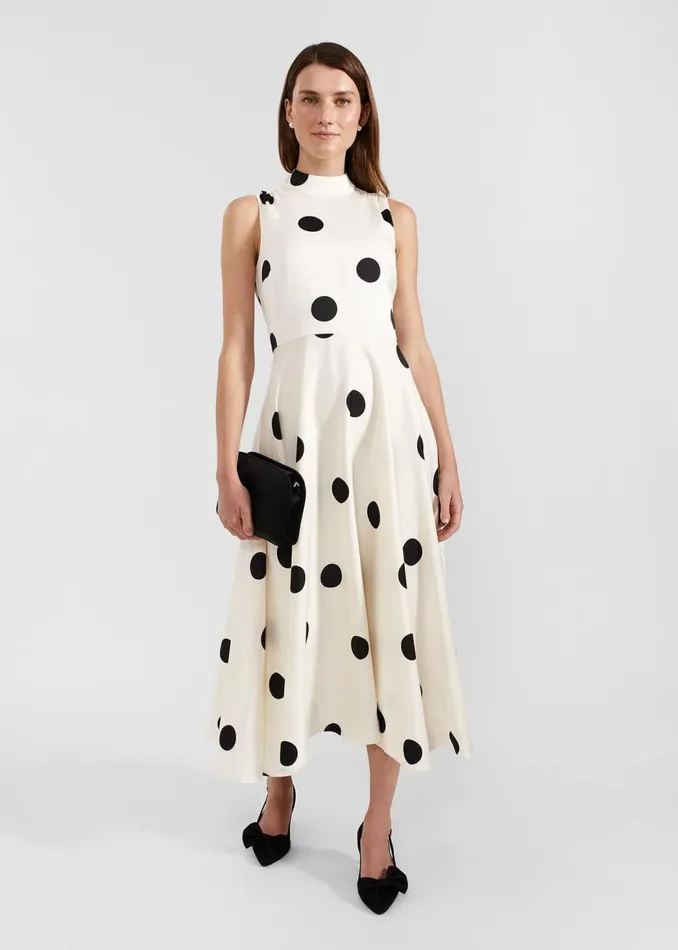 Dresses and Jumpsuits Women HOBBS Mia Spot Dress Cream Black