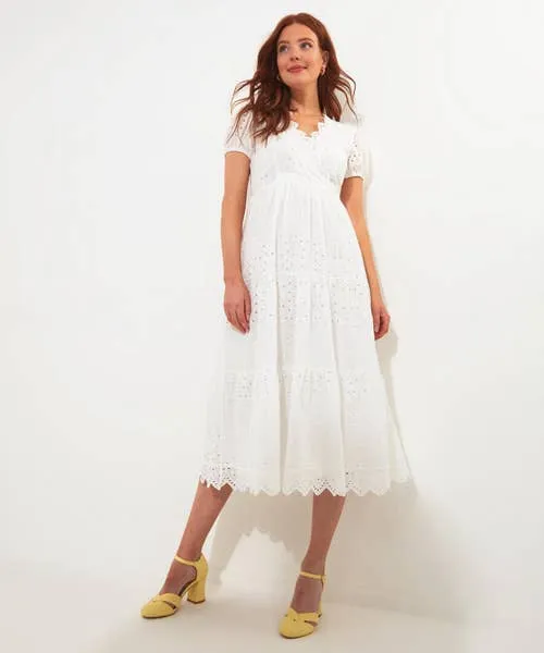 Dresses Apparel Penelope Broderie Dress White Joebrowns