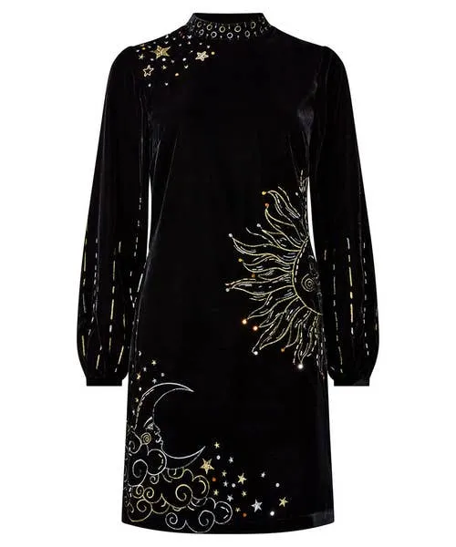 Dresses Celestial Skies Velvet Dress Black Joebrowns Apparel Dresses Celestial Skies Velvet Dress Black Joebrowns Apparel