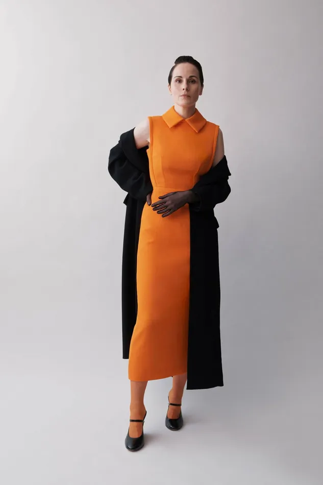 Dresses Emilia Wickstead Women Miles Dress In Hot Orange Double Crepe